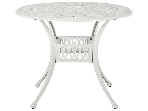 Utomhus Trädgårdsmatbord i Brun Färg av Aluminium Rund ø 90 cm i Vintage Stil