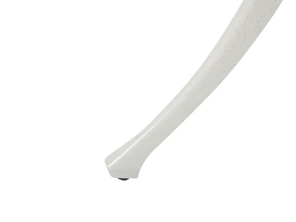Trädgårdsmöbelset Bord 4 st Stolar Polyester Sits Vit Aluminium