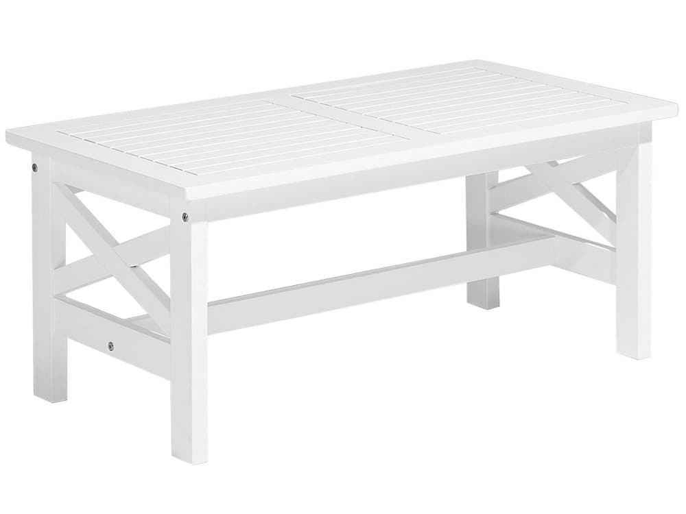 Trädgårdsbord akaciaträ vit 100 x 55 cm BALTIC II