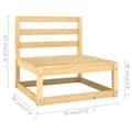 Miniatyrbilde 8 av 11: vidaXL Hagesofagruppe med puter 9 deler heltre furu
