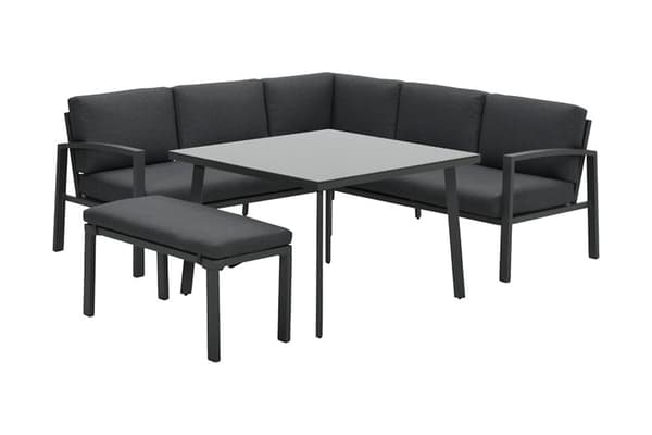 Wellington Loungegruppe 5 Deler Svart