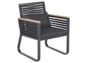 Miniatyrbillede 4 af 11: Havemøbelsæt Sort Stål Glas 150x90 cm 4 Personers Flettet Havestole Moderne Bord Udendørs Terrasse Industrielt Havemøbel Vedligeholdelsesfrit