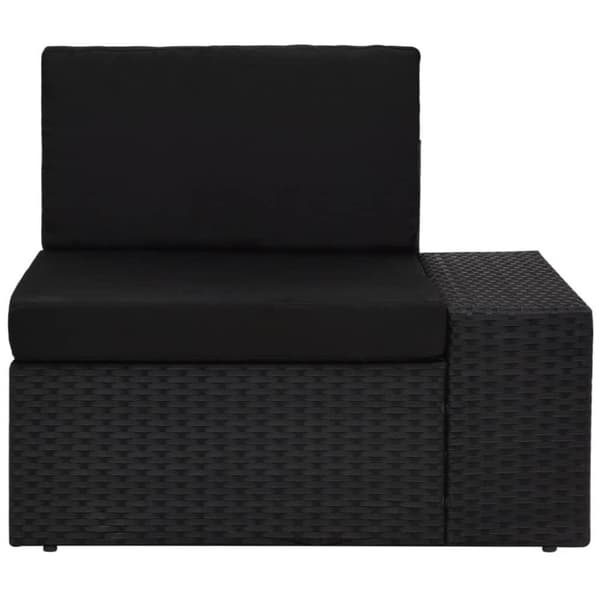vidaXL Hagesofagruppe med puter 6 deler polyrotting svart