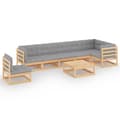 Miniatyrbilde 2 av 11: vidaXL Hagesofagruppe med puter 8 deler heltre furu