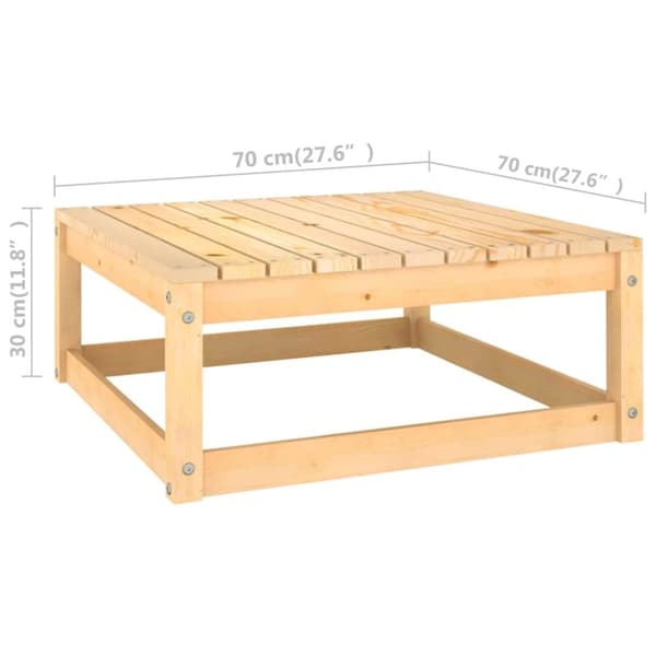 vidaXL Hagesofagruppe med puter 4 deler heltre furu