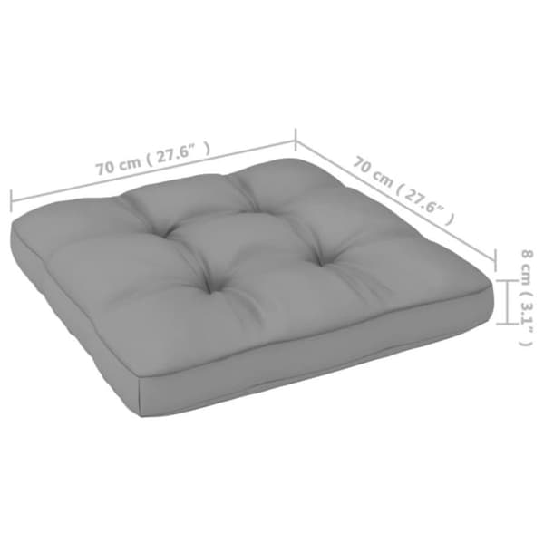 vidaXL Hagesofagruppe med puter 3 deler heltre furu