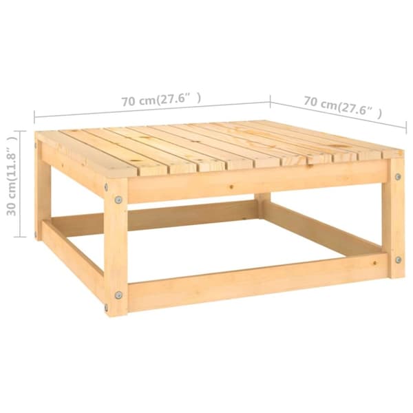vidaXL Hagesofagruppe med puter 9 deler heltre furu
