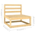 Miniatyrbilde 9 av 9: vidaXL Hagesofagruppe 6 deler heltre furu