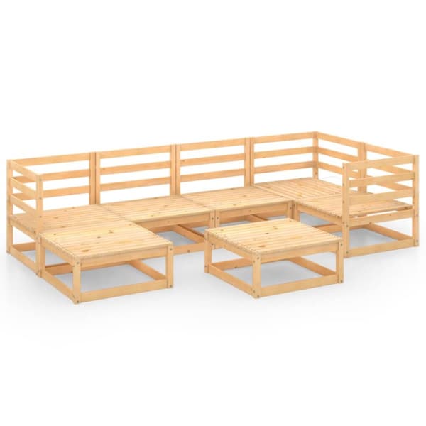 vidaXL Hagesofagruppe 7 deler heltre furu