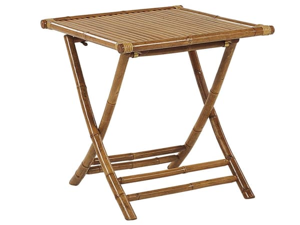 Instruktørstole Hvid Polyester Lyst Bambustræ Sæt 2 stk Udendørs Sammenklappelige Klapstole Havebord Design Foldbar Havemøbler Terrasse Dekor
