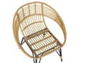Miniatyrbillede 8 af 11: Cafesæt Beige Sort Rattan Jern og Glas Flet Havestole og Sofabord Puder Tilbehør Vedligeholdelsesfri Havemøbler Moderne Boho Have Balkon
