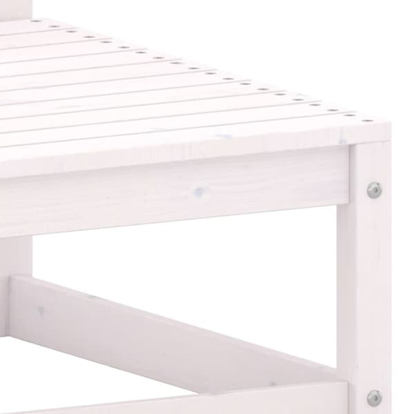 vidaXL midtermodul til havesofa massivt fyrretræ hvid