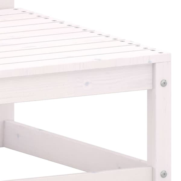 vidaXL Hörnsektion till pallsoffa vit massiv furu