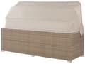 Miniatyrbillede 11 af 11: Udendørs Havesæt Beige Lysebrun PE Rattan Sofa med Baldakin og Hynder Stole Moderne Design