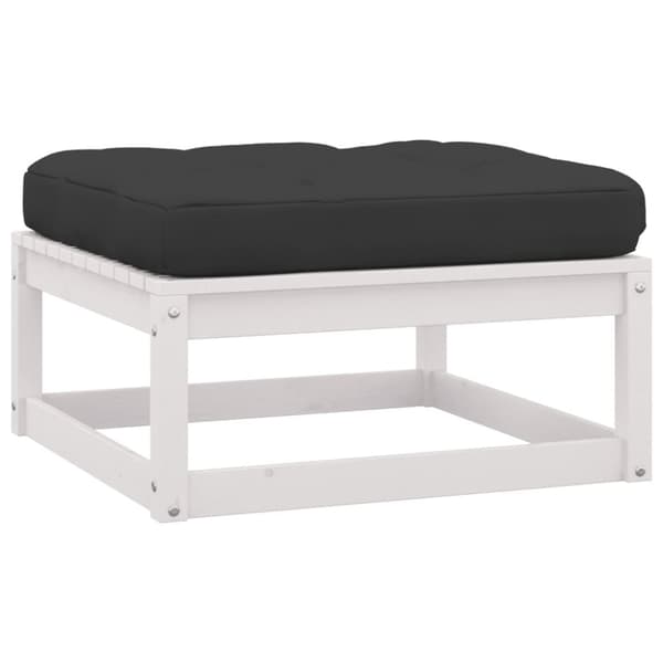 vidaXL Hagesofagruppe med puter 3 deler heltre furu