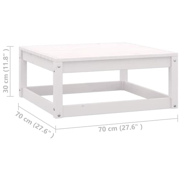 vidaXL Hagesofagruppe med puter 6 deler heltre furu