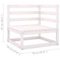 Miniatyrbilde 8 av 11: vidaXL Hagesofagruppe med puter 8 deler hvit heltre furu