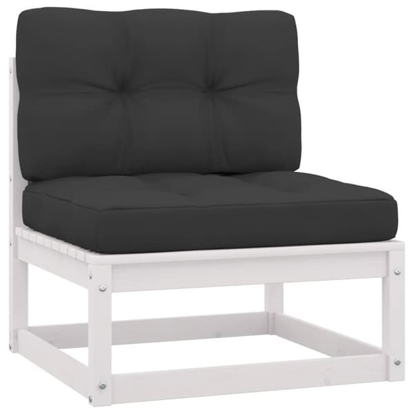 vidaXL Hagesofagruppe med puter 5 deler heltre furu