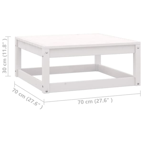 vidaXL Hagesofagruppe med puter 5 deler heltre furu
