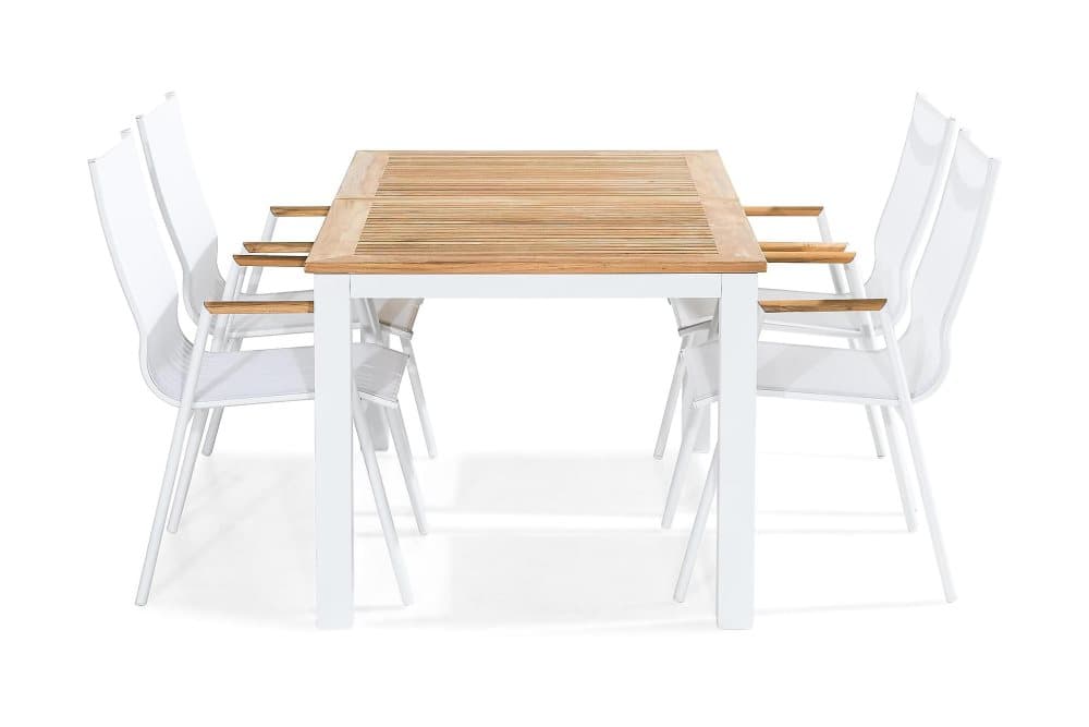 LAS VEGAS Bord 152-210x90 + 4 Stolar Teak Teak