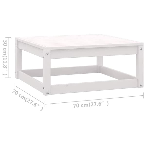 vidaXL Hagesofagruppe med puter 6 deler heltre furu