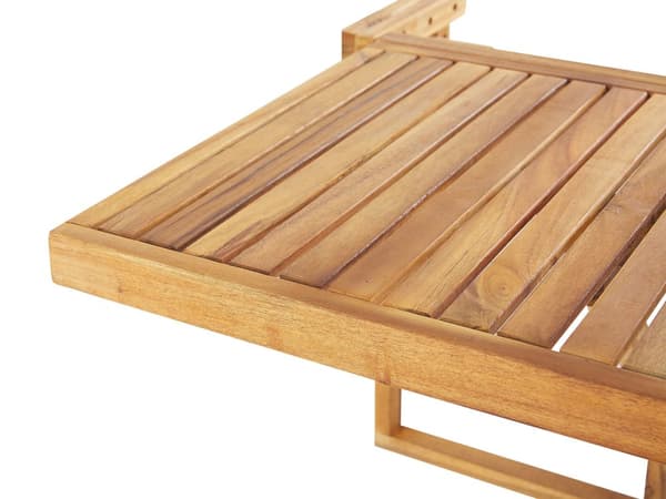Balkongbord Ljust Akaciaträ 60 x 55 cm Utomhus Rälsdäck