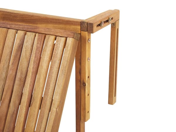 Balkongbord Ljust Akaciaträ 60 x 55 cm Utomhus Rälsdäck