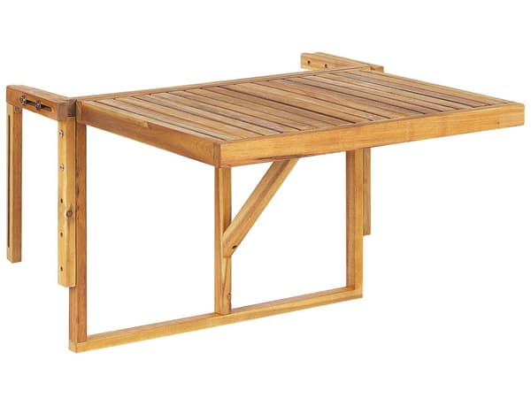 Balkongbord Ljust Akaciaträ 60 x 55 cm Utomhus Rälsdäck