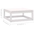 Miniatyrbilde 9 av 9: vidaXL Hagesofagruppe 4 deler hvit heltre furu