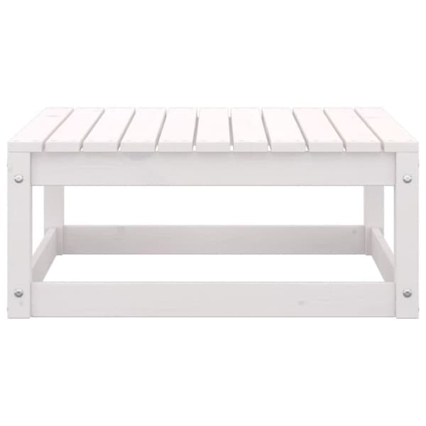 vidaXL Loungegrupp 2 delar vit massiv furu