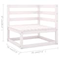 Miniatyrbilde 8 av 9: vidaXL Hagesofagruppe 7 deler hvit heltre furu
