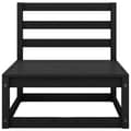 Miniatyrbilde 3 av 6: vidaXL Utendørs midtsofaer 2 stk svart heltre furu