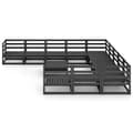 Miniatyrbilde 3 av 9: vidaXL Hagesofagruppe 12 deler heltre furu