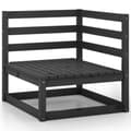 Miniatyrbilde 4 av 11: vidaXL Hagesofagruppe 3 deler svart heltre furu