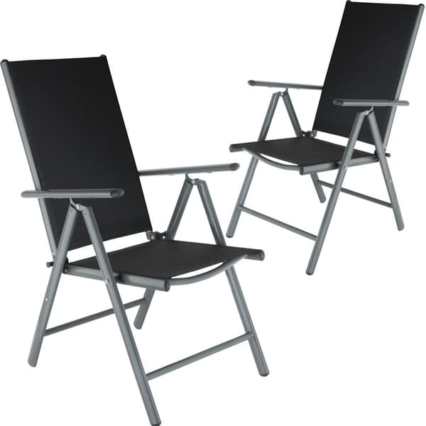 Klapstol i aluminium 6 stk. - anthrazit
