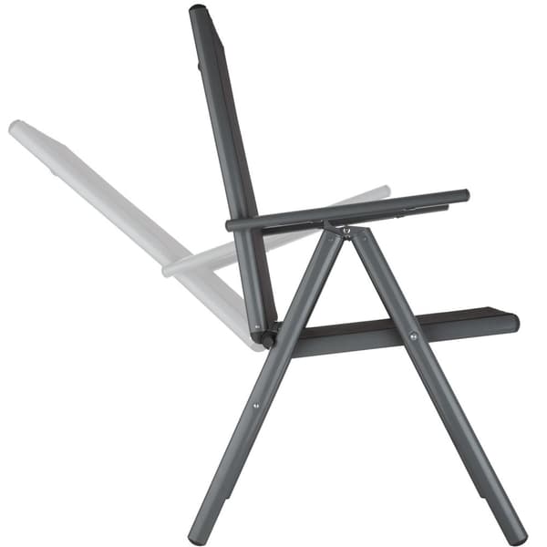 Klapstol i aluminium 6 stk. - anthrazit