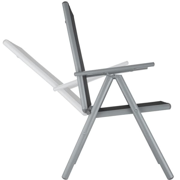 Klapstol i aluminium 8 stk. - sølv