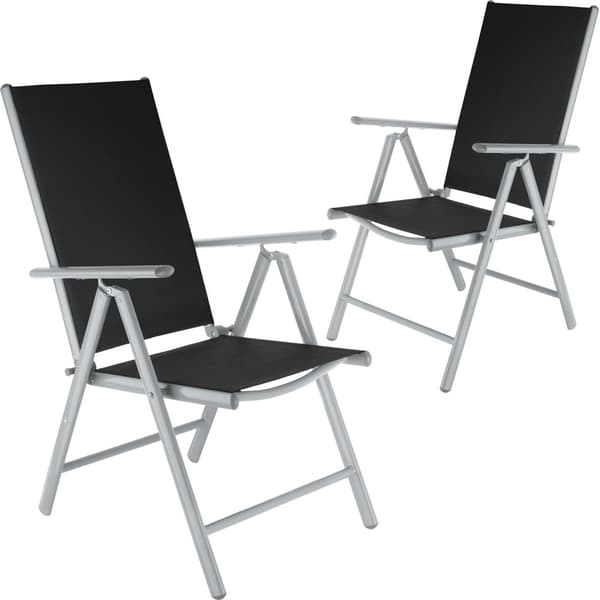 Klapstol i aluminium 8 stk. - sølv