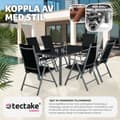 Miniatyrbild 3 av 8: 6 hopfällbara trädgårdsstolar i aluminium - antracit