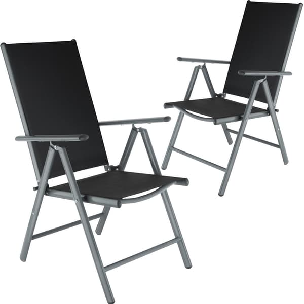 Klapstol i aluminium 8 stk. - anthrazit