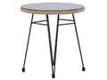 Miniatyrbillede 9 af 11: 3 dele bistro sæt brun imiteret rattan sort metalben glas bordplade