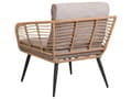 Miniatyrbillede 10 af 11: Havemøbelsæt Lys Beige Rattan og Stål Stel 4 Personers Lounge Hynder med Hærdet Glas Sofabord til Udendørs Terrasse Have Indretning