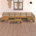 Miniatyrbilde 1 av 11: vidaXL Hagesofagruppe 8 deler honningbrun heltre furu