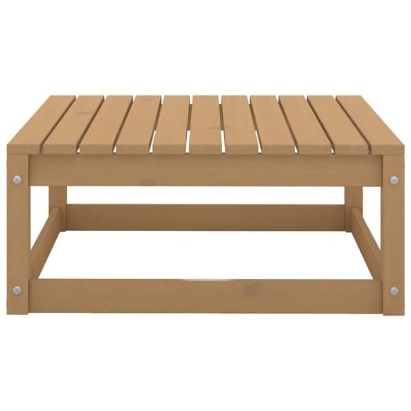 vidaXL Trädgårdspall 70x70x30 cm honungsbrun massiv furu