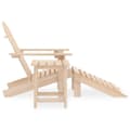 Miniatyrbillede 3 af 10: vidaXL Adirondack-havestol med fodstøtte og bord massivt grantræ
