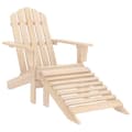 Miniatyrbillede 5 af 10: vidaXL Adirondack-havestol med fodstøtte og bord massivt grantræ