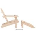 Miniatyrbillede 7 af 10: vidaXL Adirondack-havestol med fodstøtte og bord massivt grantræ