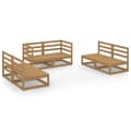 Miniatyrbilde 2 av 9: vidaXL Hagesofagruppe 6 deler honningbrun heltre furu