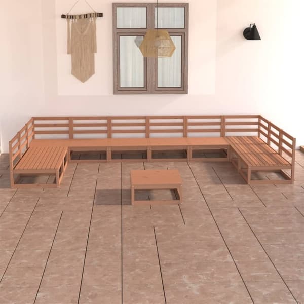 vidaXL Hagesofagruppe 11 deler heltre furu