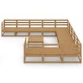 Miniatyrbilde 3 av 9: vidaXL Hagesofagruppe 12 deler heltre furu